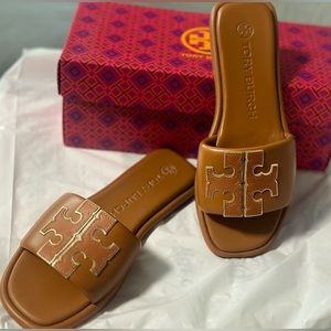 EUC Tory Burch Double T Sport Slide SZ 7.5